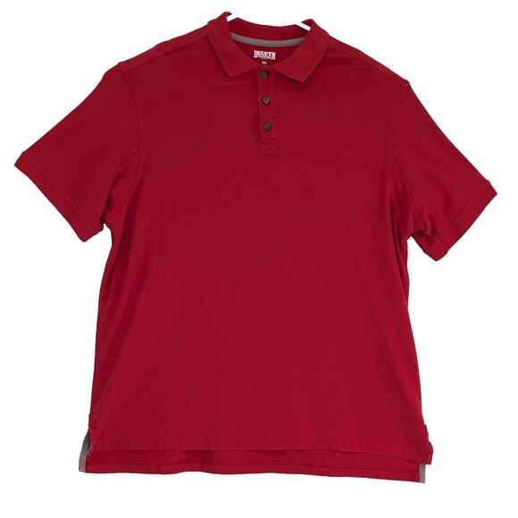 Duluth Trading Mens 2XL No Polo Red & Black Relaxed Fit Short Sleeve Shirt - Picture 2 of 9